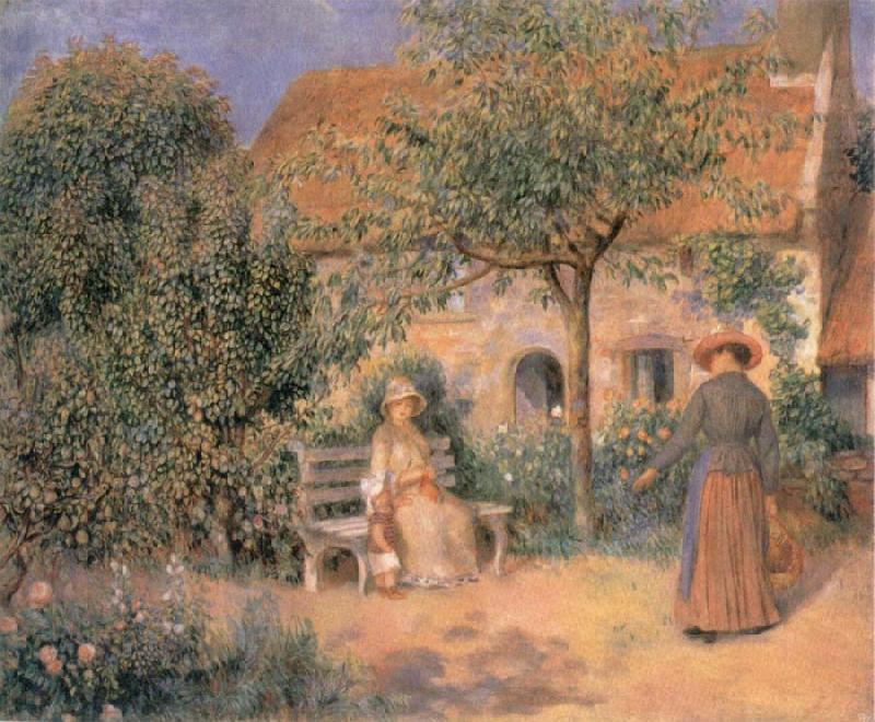 Pierre-Auguste Renoir Garden scene in Brittany oil painting image
